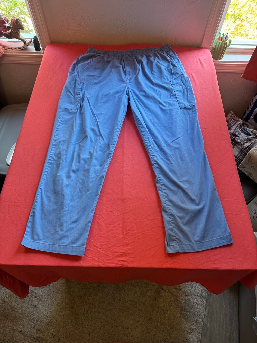 Cherokee Workwear Core Stretch Men's XL Cargo Scrub Pants - Ceil Blue